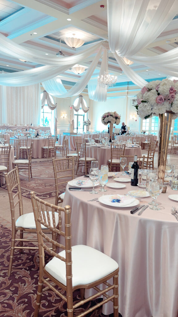 Wedding reception with Chiavari chairs
